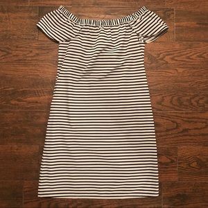 J.CREW Off Shoulder Striped dress